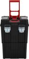vidaXL - Gereedschapstrolley - polypropeen - zwart - en - rood