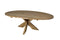 HSM Collection-Ovale Eettafel Met Kruispoot-180x100x75-Naturel-Teak