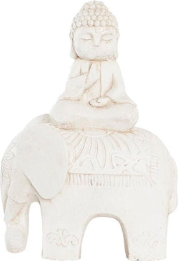 Decoratieve figuren DKD Home Decor Verouderde afwerking Olifant Wit Orientaals Magnesium (40 x 23 x 56 cm)