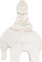 Decoratieve figuren DKD Home Decor Verouderde afwerking Olifant Wit Orientaals Magnesium (40 x 23 x 56 cm)