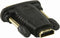 HDMI-Adapter - DVI-D 24+1-Pins Male - HDMI Female - Verguld - Recht - ABS - Zwart - 1 Stuks - Polybag