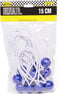 Elastiek met bal blauw - 12 delig - Spanelastiek - 15cm - Benson