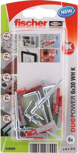 Inbusbouten Fischer DuoPower 535000 Studs Ø 6 x 30 mm 6 Stuks