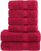vidaXL - 6-delige - Handdoekenset - SOLUND - 600 - g/m² - rood