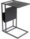 Lifa Living Manhattan - Tijdschriftenhouder - Staal Vegan leer Fineerhout - Zwart - 35x45x63 (LxBxH)