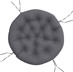 vidaXL - Zitkussen - rond - Ø - 100x11 - cm - oxford - stof - antracietkleurig