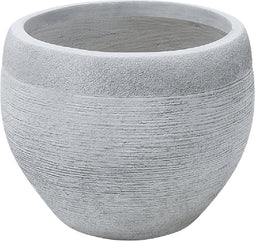 ZAKROS - Bloempot - Wit - 38 cm - Klei-vezelmengsel