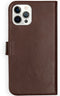 Selencia iPhone 12 Pro Max - Echt Lederen Bookcase - Schokbestendig - Bruin