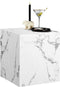tectake® Vierkante Salontafel Lasley - 45 x 45 x 50 cm - Massieve Bijzettafel van MDF in Marmerlook