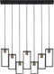 Light & Living Hanglamp Marley - Zwart - 84x15x57cm - 7L - Luxe - Hanglampen Eetkamer, Slaapkamer, Woonkamer