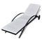 vidaXL - Ligbed - met - kussen - en - wieltjes - poly - rattan - zwart