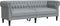 vidaXL - Driezitsbank - Chesterfield-stijl - stof - lichtgrijs