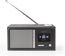 Nedis RDIN3000BK - Internetradio - FM en Bluetooth - Houtdesign