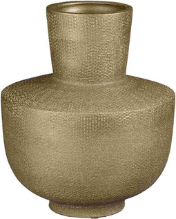 Mica Decorations Vaas Porto - 25x25x29 cm - Terracotta - Goud,Metallic