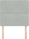 vidaXL - Hoofdbord - met - Kristallen - Knopen - in - Gebogen - Lichtgrijs - 100 - cm - van - Velours