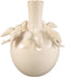 PTMD Emmelyn White Bulb Ceramic Glazed Vase Birds L