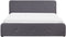 RENNES - Bed met opbergruimte - Donkergrijs - 180x200 cm - Polyester