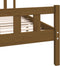 vidaXL - Bedframe - massief - hout - honingbruin - 140x190 - cm