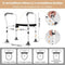 Coast Toiletsteun Grijs/Wit – Verstelbare en Opvouwbare Toiletbeugel – 62-68 x 49,5 x 65,5-78 cm