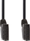 Nedis SCART-Kabel - SCART Male - SCART Male - Vernikkeld - 480p - 1.50 m - Rond - PVC - Zwart - Label
