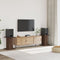 vidaXL - Speakerstandaards - 2 - st - 30x30x60 - cm - bewerkt - hout - bruin - eiken