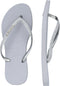 Havaianas Slim Glitter II - Dames Slippers - Rubber voetbed - Licht grijs (41/42)