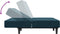 vidaXL - Slaapbank - 2-zits - fluweel - blauw