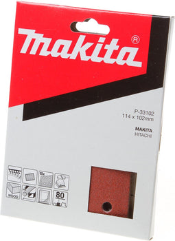Makita P-33102 - Oscillerend schuurpapier - Korrelgrootte 80 - (10 stuks)