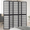vidaXL - Kamerscherm - met - 5 - panelen - massief - paulowniahout - zwart