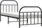vidaXL - Bedframe - met - hoofd- - en - voeteneinde - metaal - zwart - 90x200 - cm