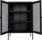 House-Nordic-Vitrinekast-Anna-met-gaasdeur-zwart