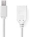 Nedis CCGB37450WT02 - Mini DP naar DP female adapterkabel - 20cm - Wit