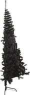 vidaXL - Kunstkerstboom - met - standaard - half - 180 - cm - PVC - zwart