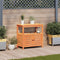 vidaXL - Oppottafel - met - schappen - 82,5x45x81 - cm - massief - grenenhout - bruin