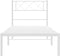 vidaXL - Bedframe - met - hoofdbord - metaal - wit - 107x203 - cm