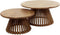 Hoyz Tweak - Salontafel - Massief Mango - Zandkleur (set van 2)
