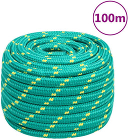 vidaXL - Boottouw - 20 - mm - 100 - m - polypropyleen - groen