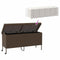vidaXL - Tuinbox - met - wielen - 160x55x75 - cm - poly - rattan - bruin