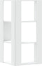 vidaXL - Boekenkast - 3-laags - hoek - 50x50x102 - cm - bewerkt - hout - wit