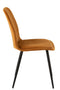 J-Line stoel Claire - metaal/textiel- oker - 2 stuks