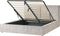 Bed met opbergruimte Gebreid velours MOISSAC 180 x 200 cm Grijs/beige