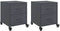 vidaXL - Nachtkastjes - 2 - st - 36x39x43,5 - cm - staal - antracietkleurig