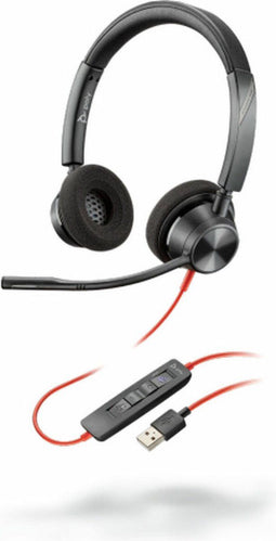 Poly Blackwire 3320-M - Hoofdtelefoon met microfoon - USB A - Zwart