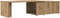 vidaXL - Salontafel - 150x50x35 - cm - bewerkt - hout - artisanaal - eikenkleur