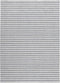Nouveau Stripes Silver/Dark Grey Vloerkleed - 250x350 - Rechthoek - Laagpolig,Structuur Tapijt - Industrieel - Antraciet, Grijs