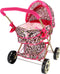 Glam Crew - Poppenwagen Daisy - Luipaardprint - Roze/Goud - Kinderen