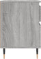 vidaXL - Nachtkastje - 40x35x50 - cm - bewerkt - hout - grijs - sonoma - eikenkleurig