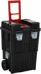 vidaXL - Gereedschapstrolley - polypropeen - zwart - en - rood