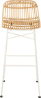 J-Line Barstoel Ema Rotan/Metaal Naturel/Wit