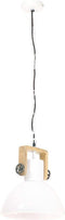 vidaXL Hanglamp industrieel rond 25 W E27 30 cm wit